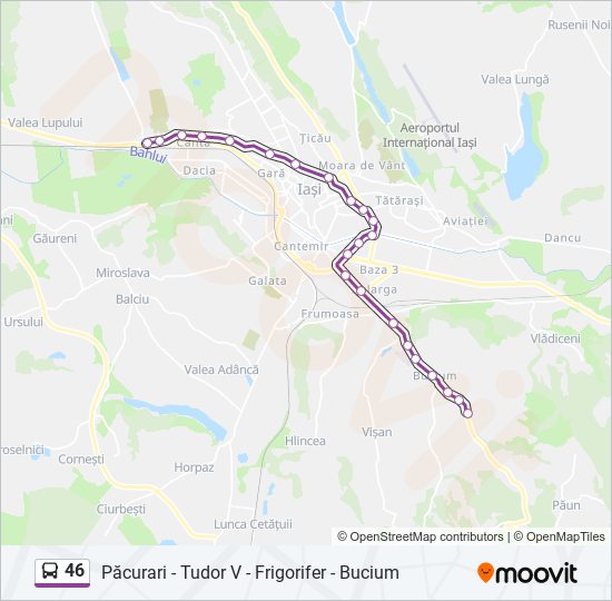 46 bus Line Map