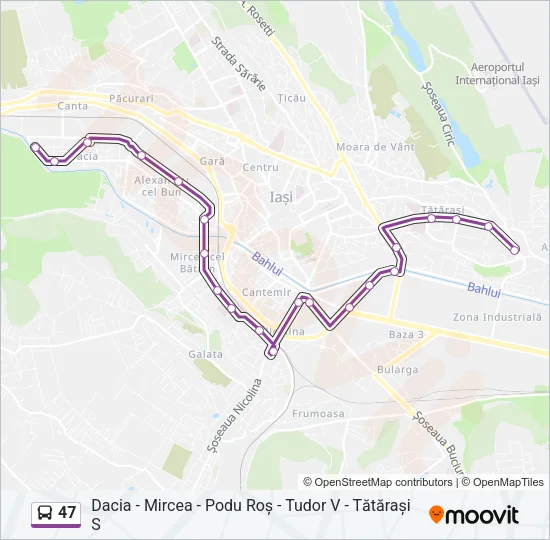 47 Bus Line Map