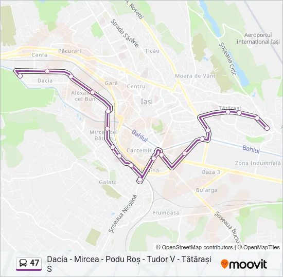 47 Bus Line Map
