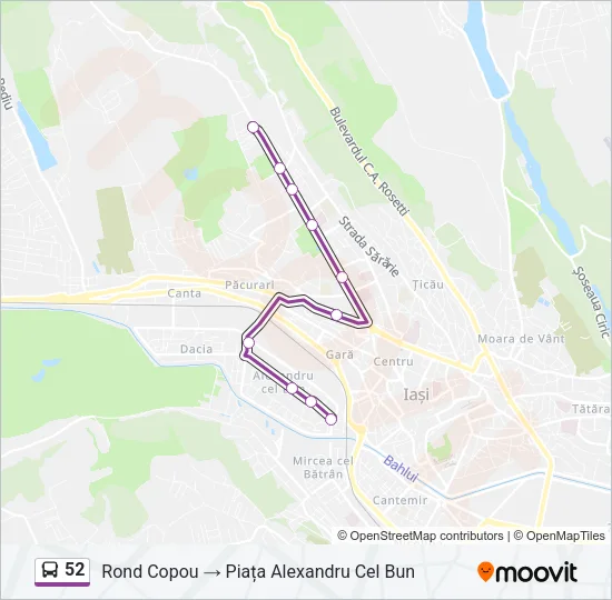 52 Bus Line Map
