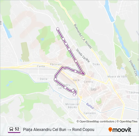 52 Bus Line Map