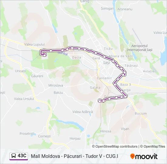 43C Bus Line Map
