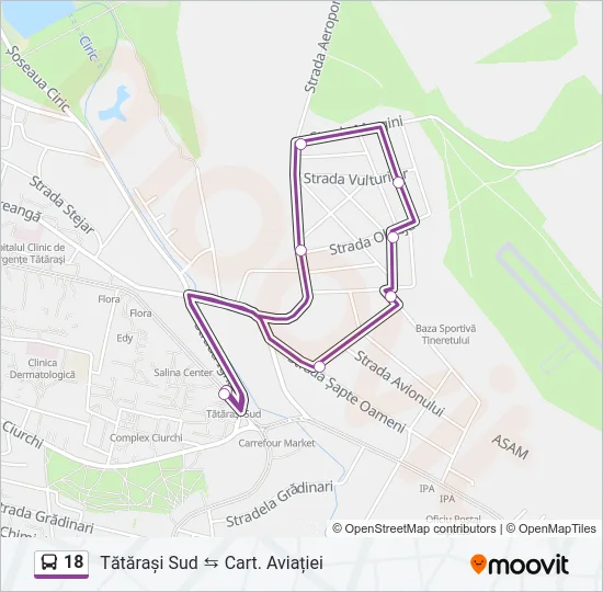 18 Bus Line Map