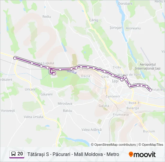 20 Bus Line Map