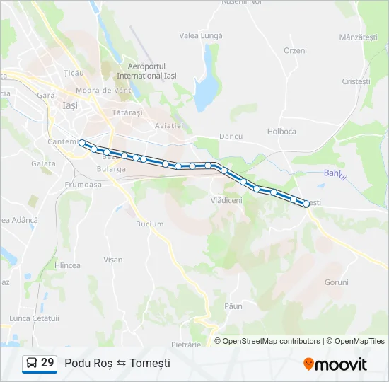 29 Bus Line Map