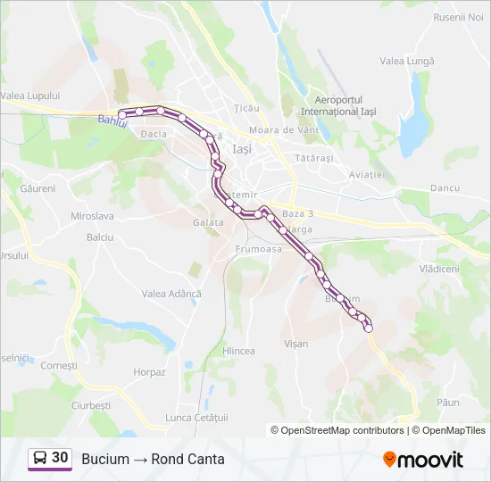 30 Bus Line Map
