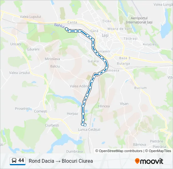 44 Bus Line Map