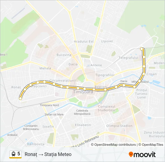 5 Light Rail Line Map