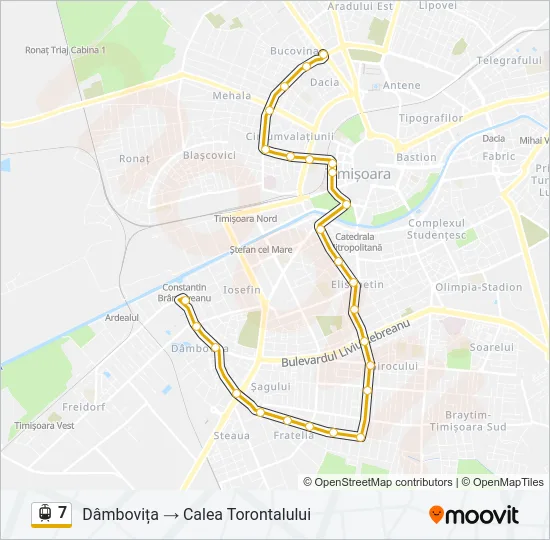 7 Light Rail Line Map