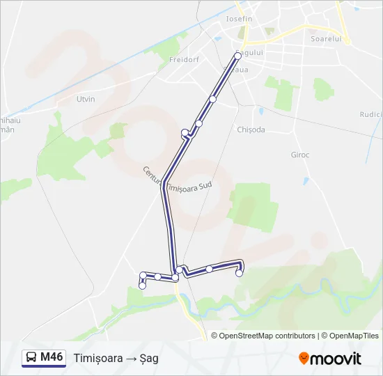 M46 Bus Line Map