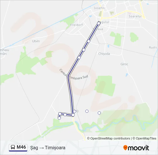 M46 Bus Line Map