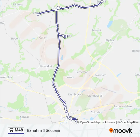 M48 Bus Line Map