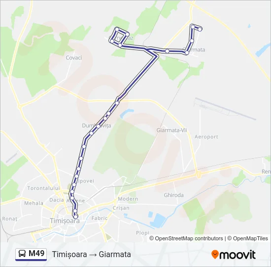 M49 Bus Line Map