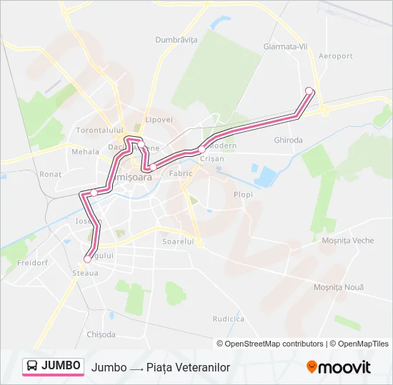 JUMBO Bus Line Map