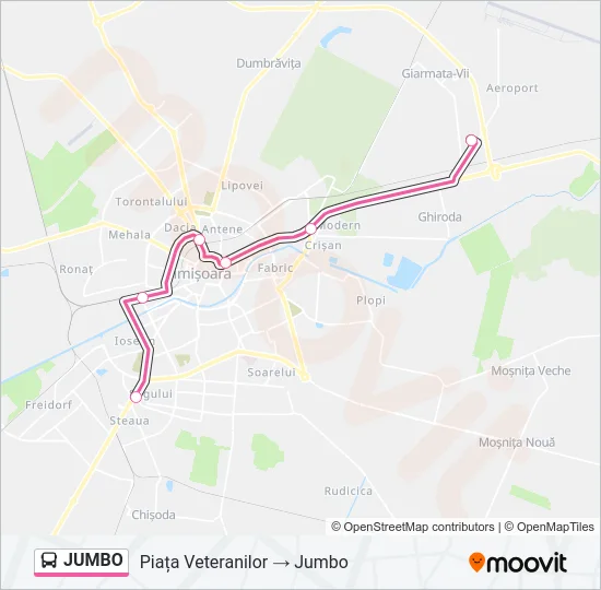 JUMBO Bus Line Map