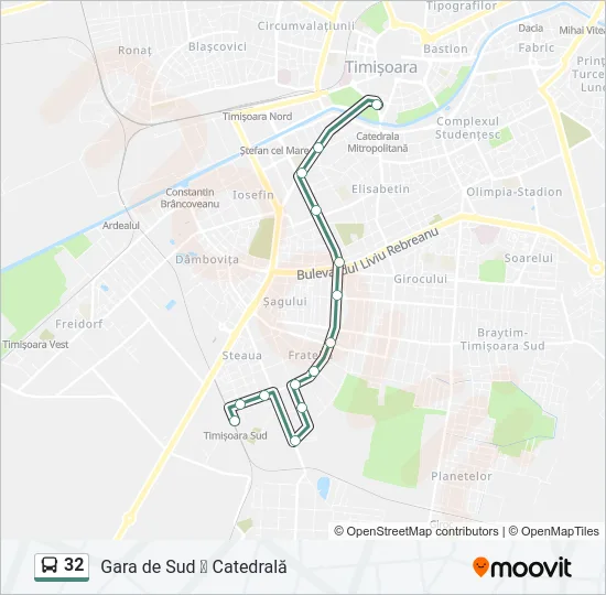 32 Bus Line Map