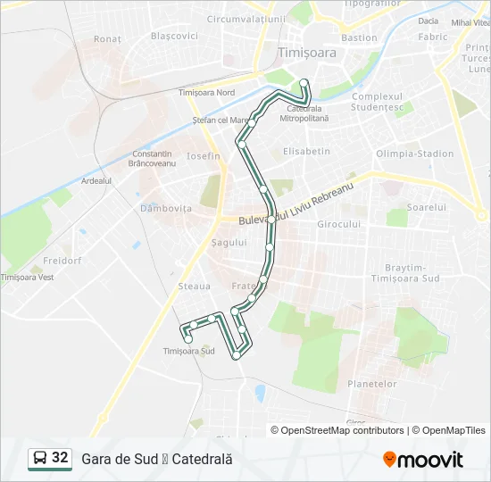 32 Bus Line Map