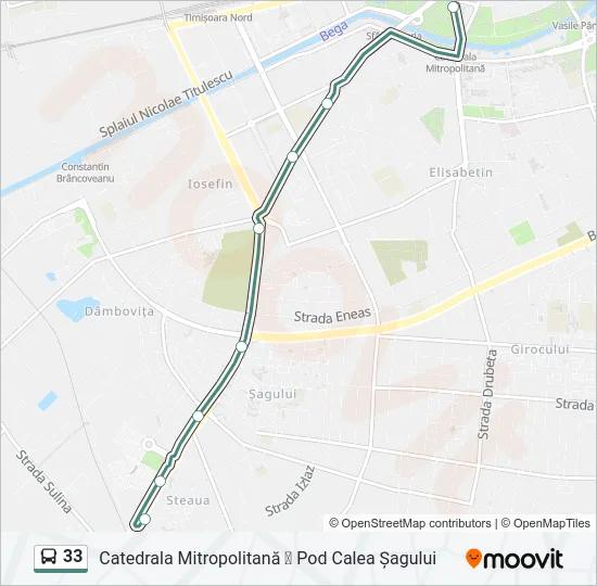 33 Bus Line Map
