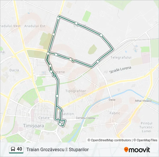 40 Bus Line Map
