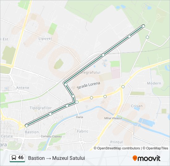 46 bus Line Map