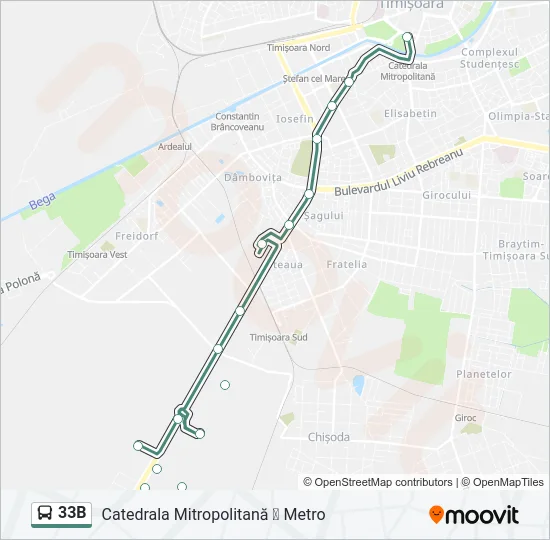 33B Bus Line Map