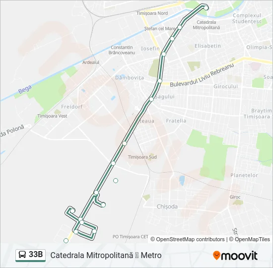 33B Bus Line Map