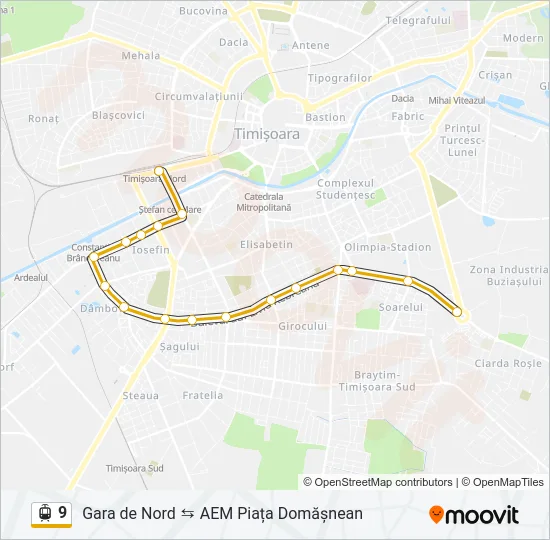 9 Light Rail Line Map