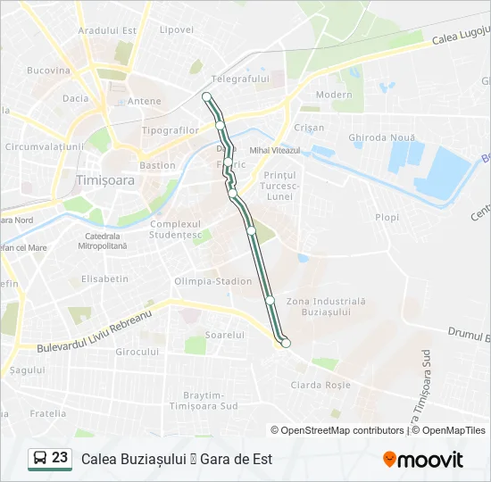 23 Bus Line Map