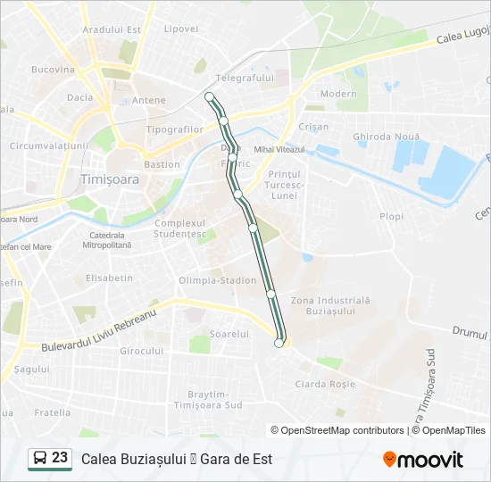 23 Bus Line Map