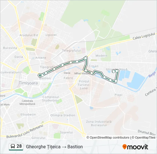 28 Bus Line Map