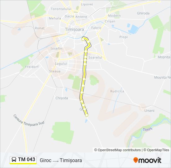 TM 043 bus Line Map