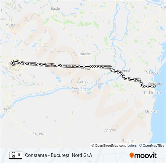 R train Line Map