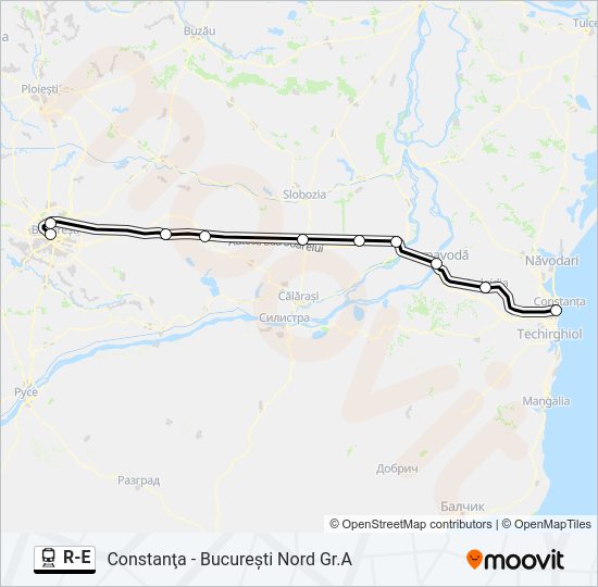 R-E Train Line Map