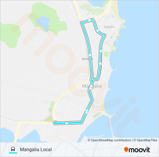 Hartă linie autobuz MANGALIA LOCAL