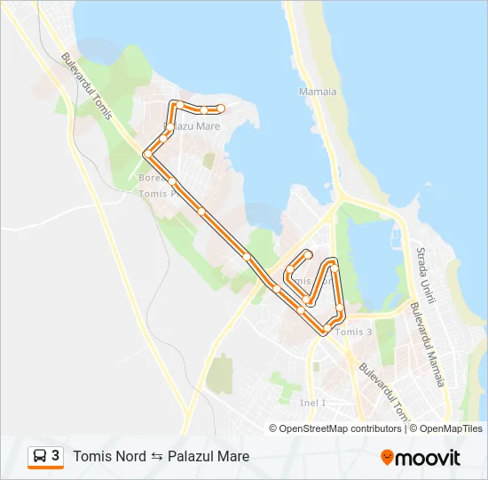 3 Bus Line Map