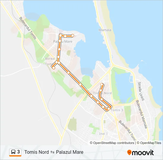 3 Bus Line Map
