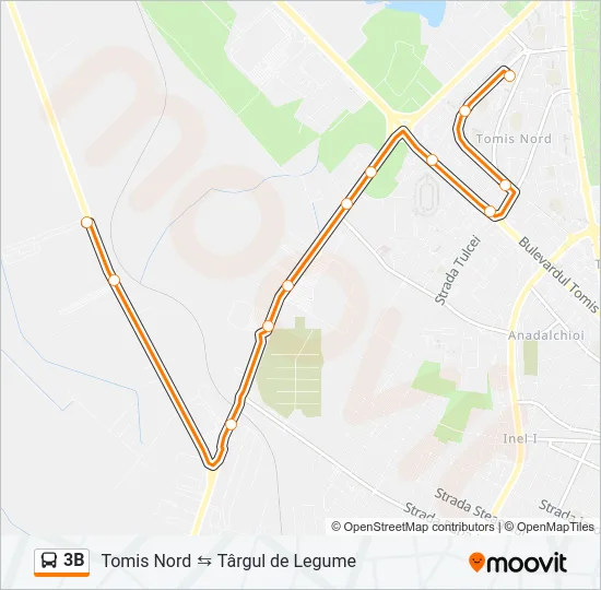 3B Bus Line Map