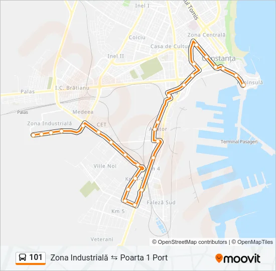 101 Bus Line Map