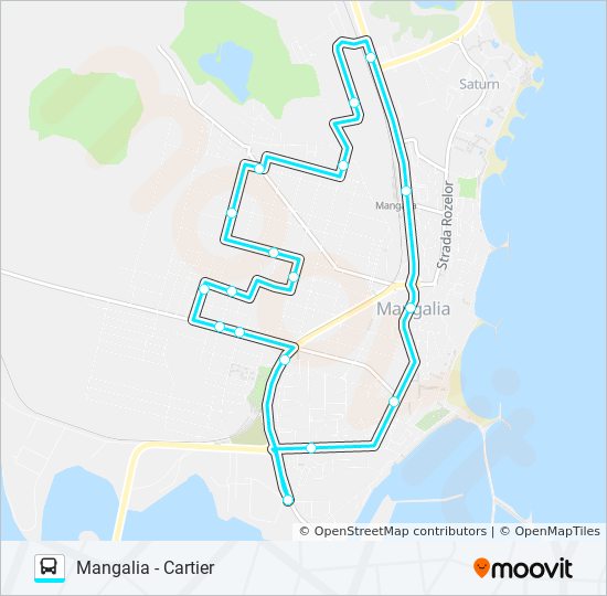 Hartă linie autobuz MANGALIA - LOCAL - CARTIER