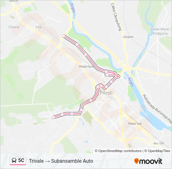 5C Bus Line Map