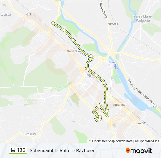 13C Bus Line Map