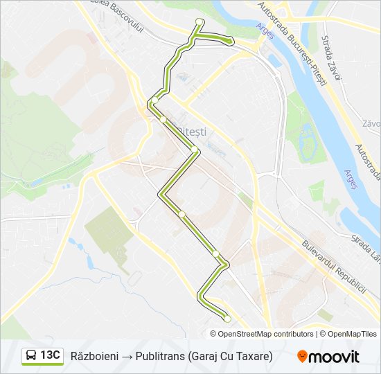 13C Bus Line Map
