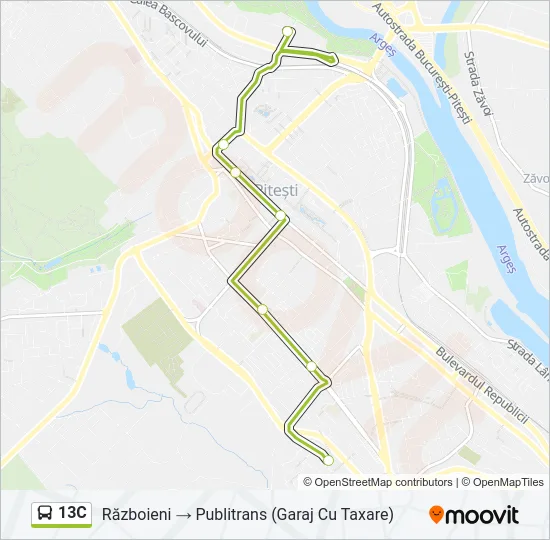 13C Bus Line Map