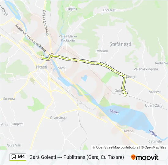 M4 Bus Line Map