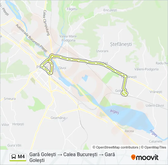 M4 Bus Line Map