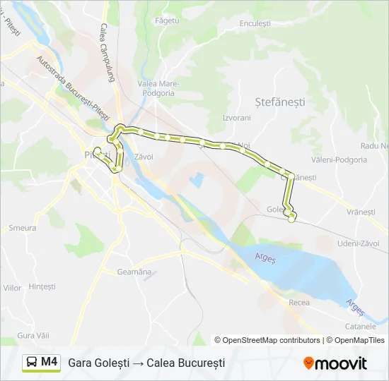 M4 Bus Line Map