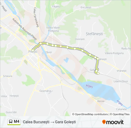 M4 Bus Line Map