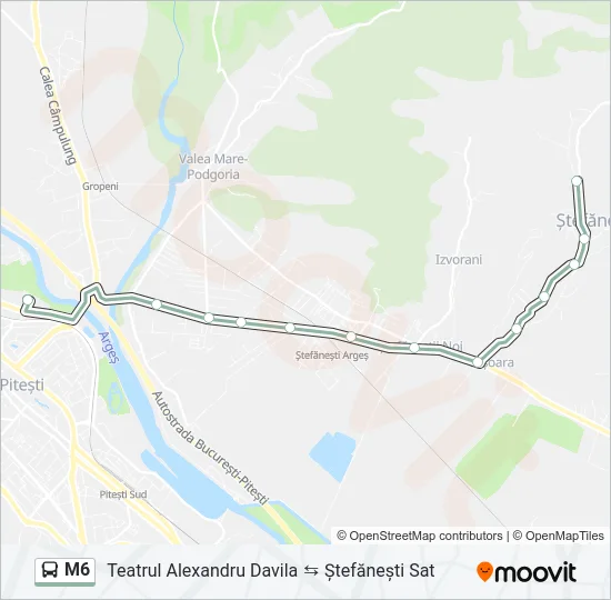 M6 Bus Line Map