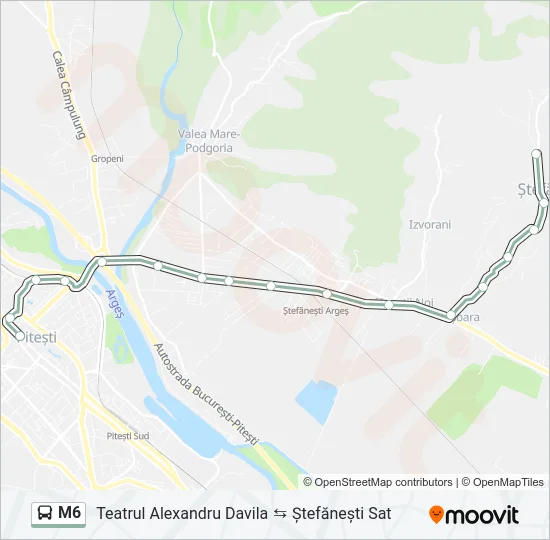 M6 Bus Line Map