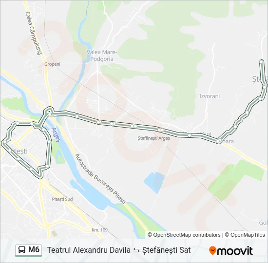 M6 Bus Line Map